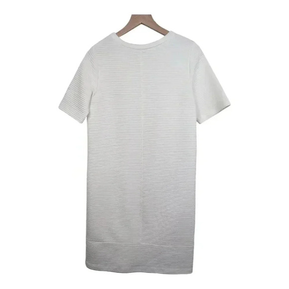 Boden | Hattie Shift Dress, Ribbed Ponte Knit, WW111, White, Size 6 - Picture 3 of 11